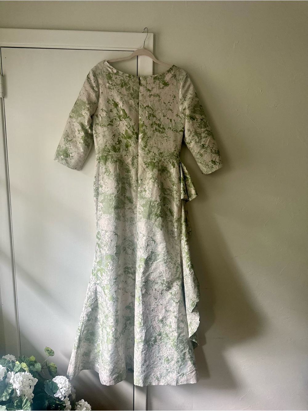 Elegant Sage Green Floral Gown | Kentucky Derby Dress, Mother of the Groom/Bride - Picture 2 of 5
